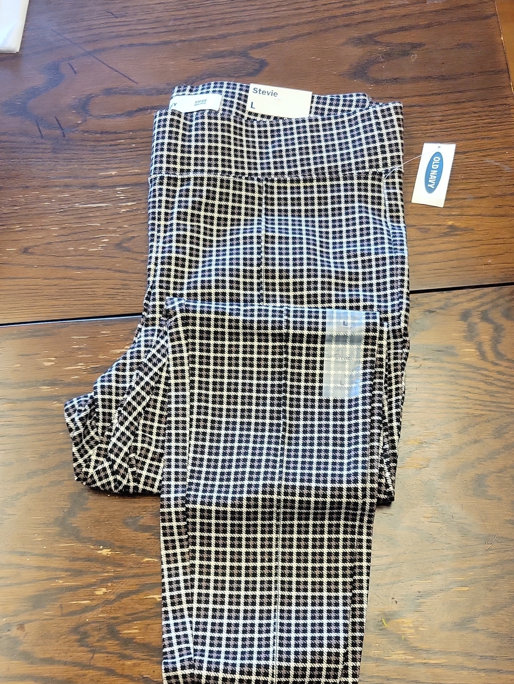 Stevies Kids Black & White Plaid Leggings